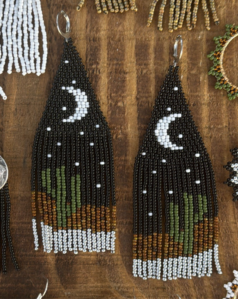 Desert Moon Beaded Earrings
