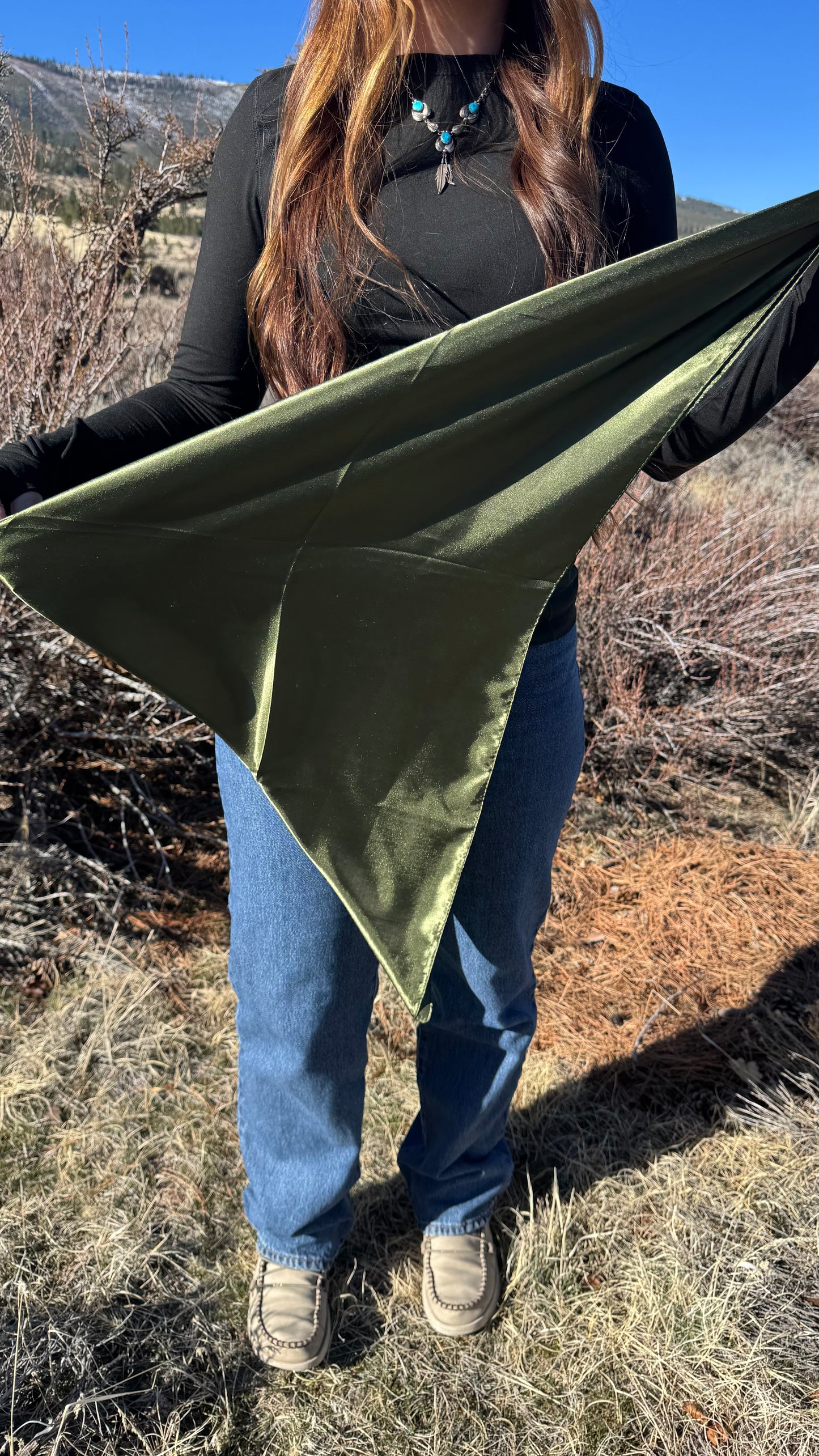 Olive Green 35X35 Wild Rag