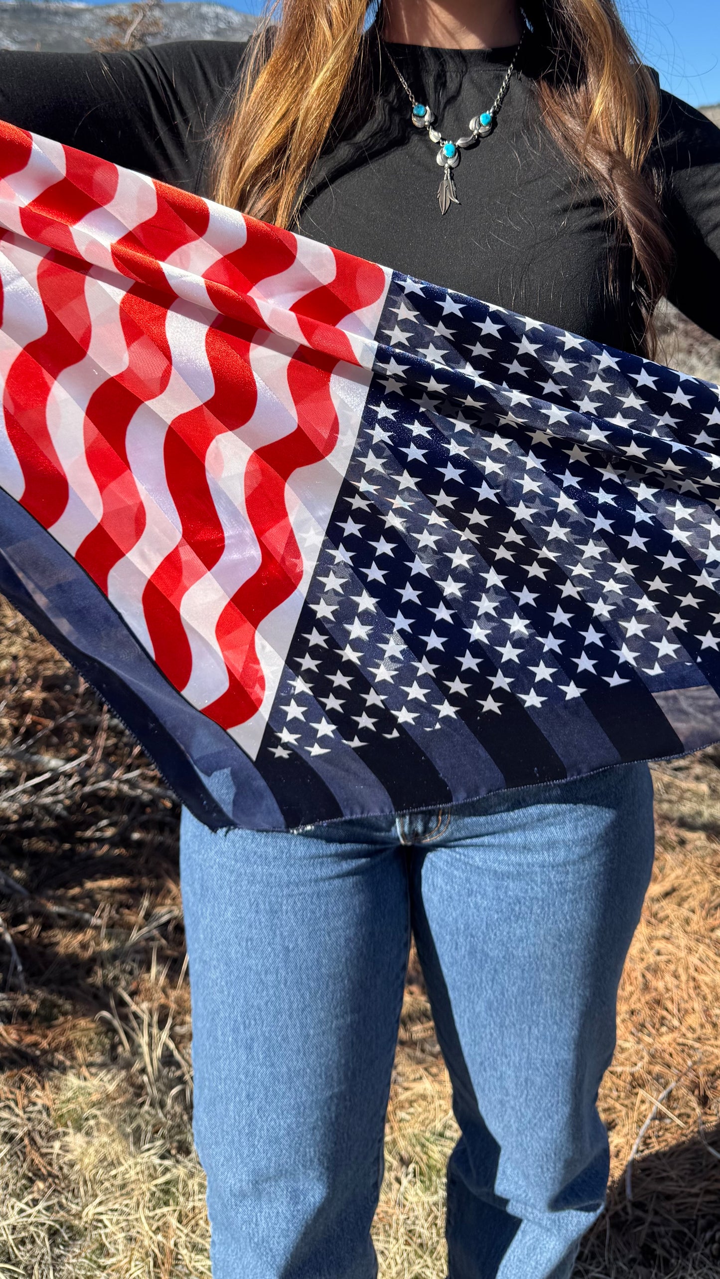 Red White & Blue 40X40 Wild Rag