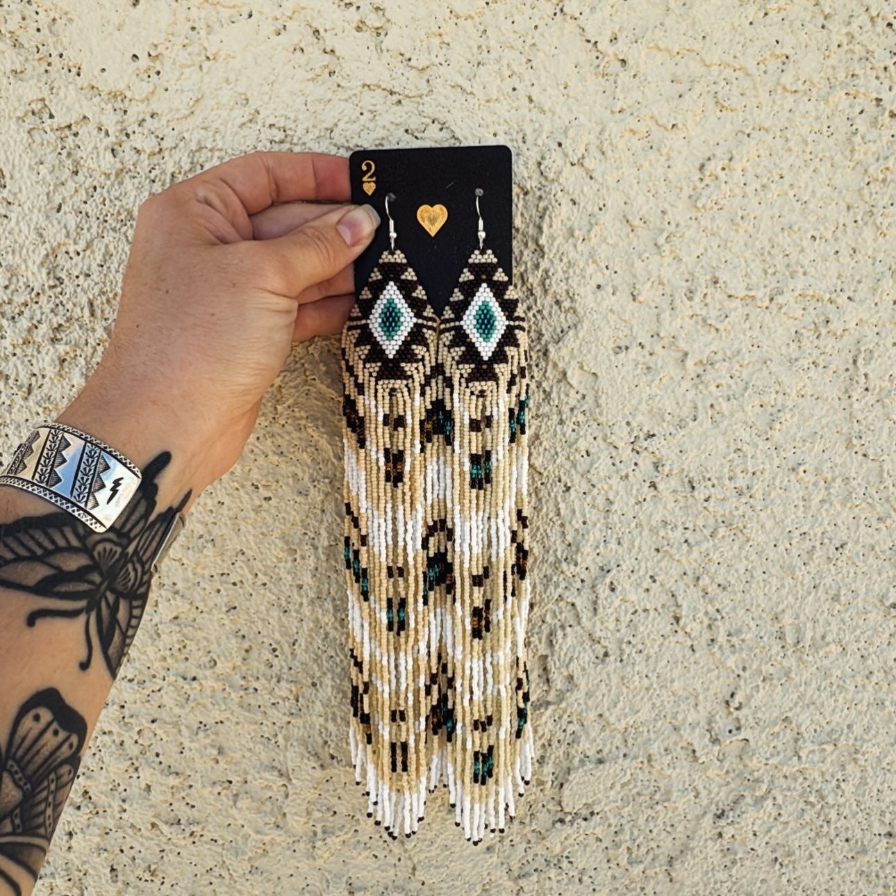 Beaded Diamond Earrings