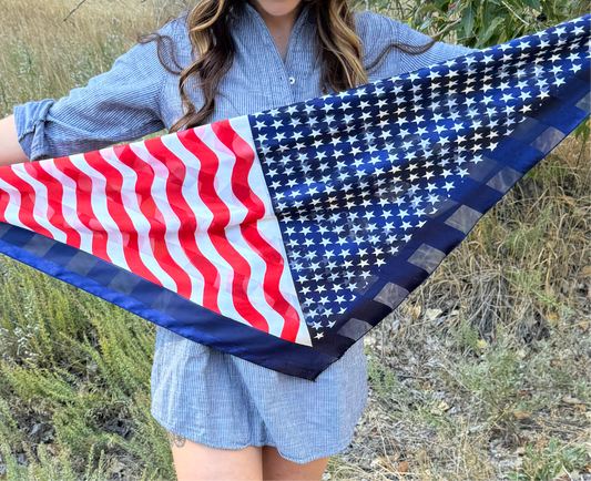 Red White & Blue 40X40 Wild Rag