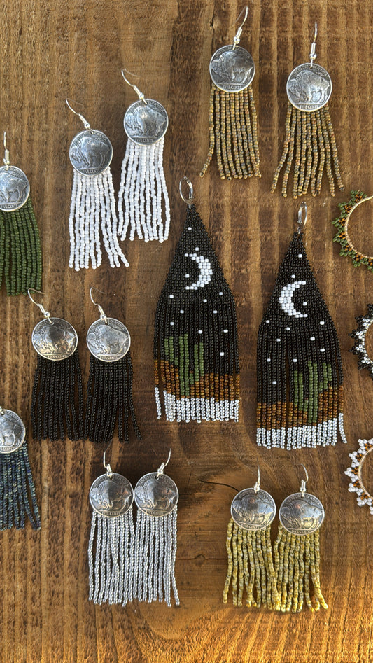 Desert Moon Beaded Earrings
